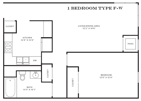 1 Bedroom Type FW